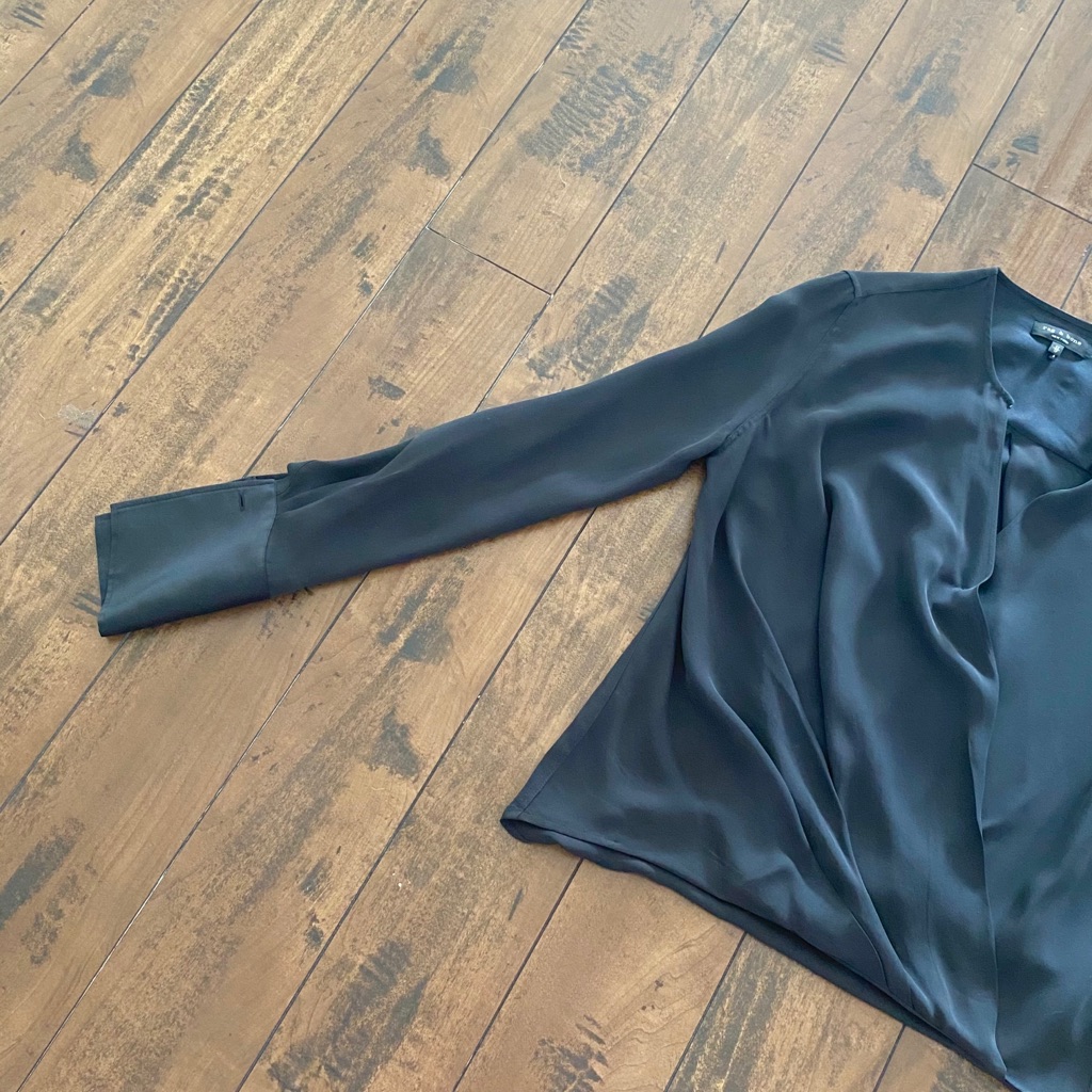 Rag And Bone Black Satin Top